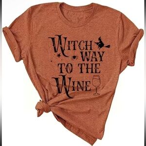 Witchy fun Halloween Wine Graphic Tee